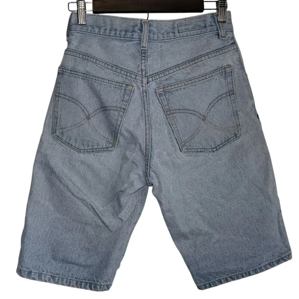 Its A Charlie Patchwork Long Denim Shorts Women's